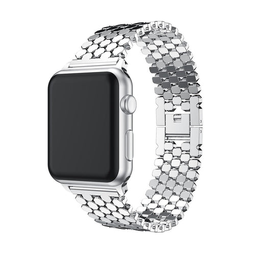 Aurethia Honeycomb Metal Apple Watch Band – Luxury Stainless Steel