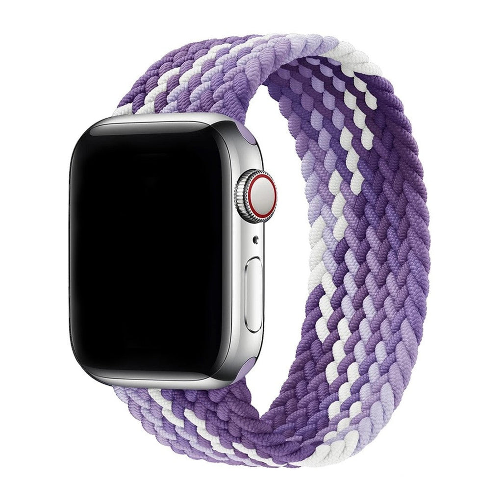 Aureva Active Braided Solo Loop Band for Apple Watch – Stretch Nylon, Multiple Colors & Sizes