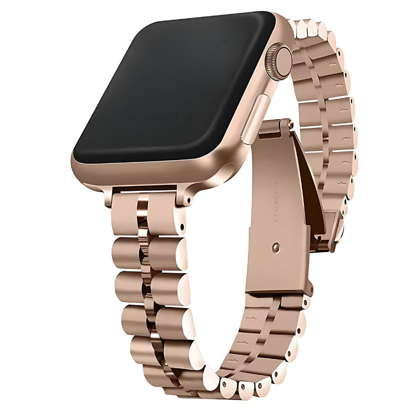 Aurevra Slim Jubilee Apple Watch Band – Stainless Steel Classic Design