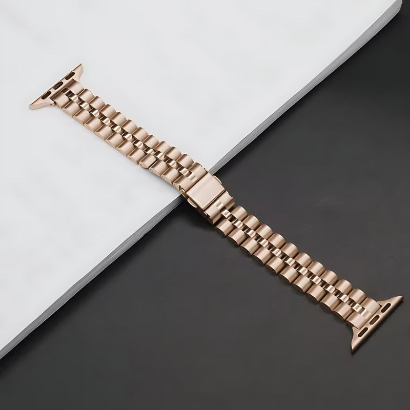 Aurevra Slim Jubilee Apple Watch Band – Stainless Steel Classic Design