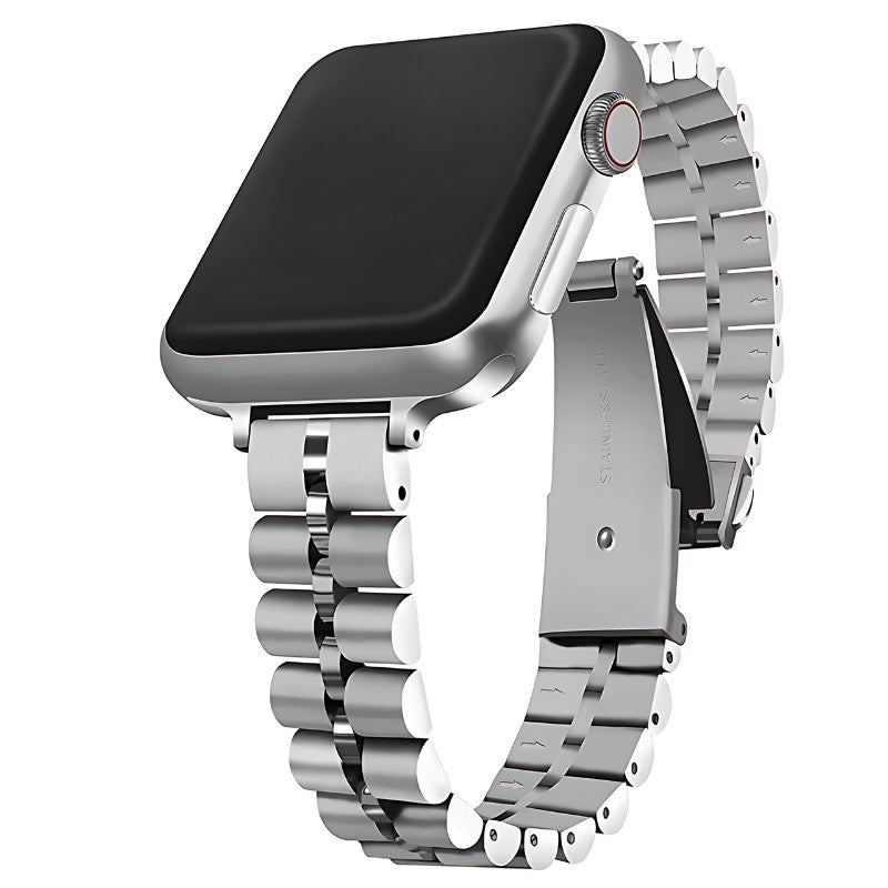 Aurevra Slim Jubilee Apple Watch Band – Stainless Steel Classic Design