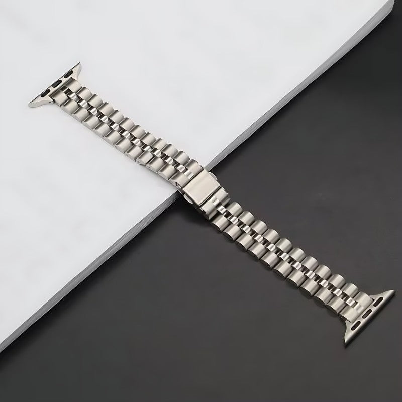 Aurevra Slim Jubilee Apple Watch Band – Stainless Steel Classic Design