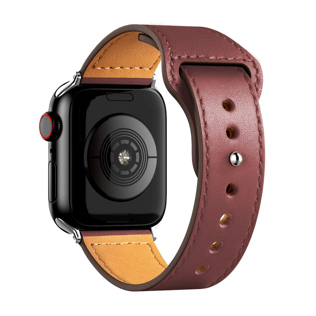 Aurevra Sport Leather Apple Watch Strap – Timeless Leather Comfort