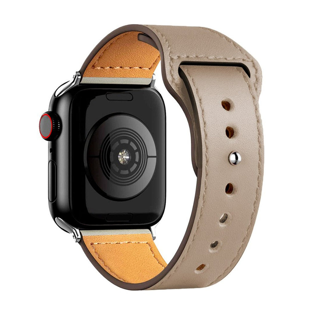 Aurevra Sport Leather Apple Watch Strap – Timeless Leather Comfort