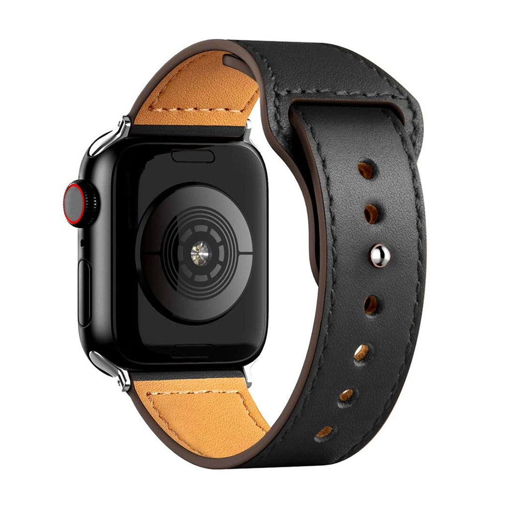 Aurevra Sport Leather Apple Watch Strap – Timeless Leather Comfort