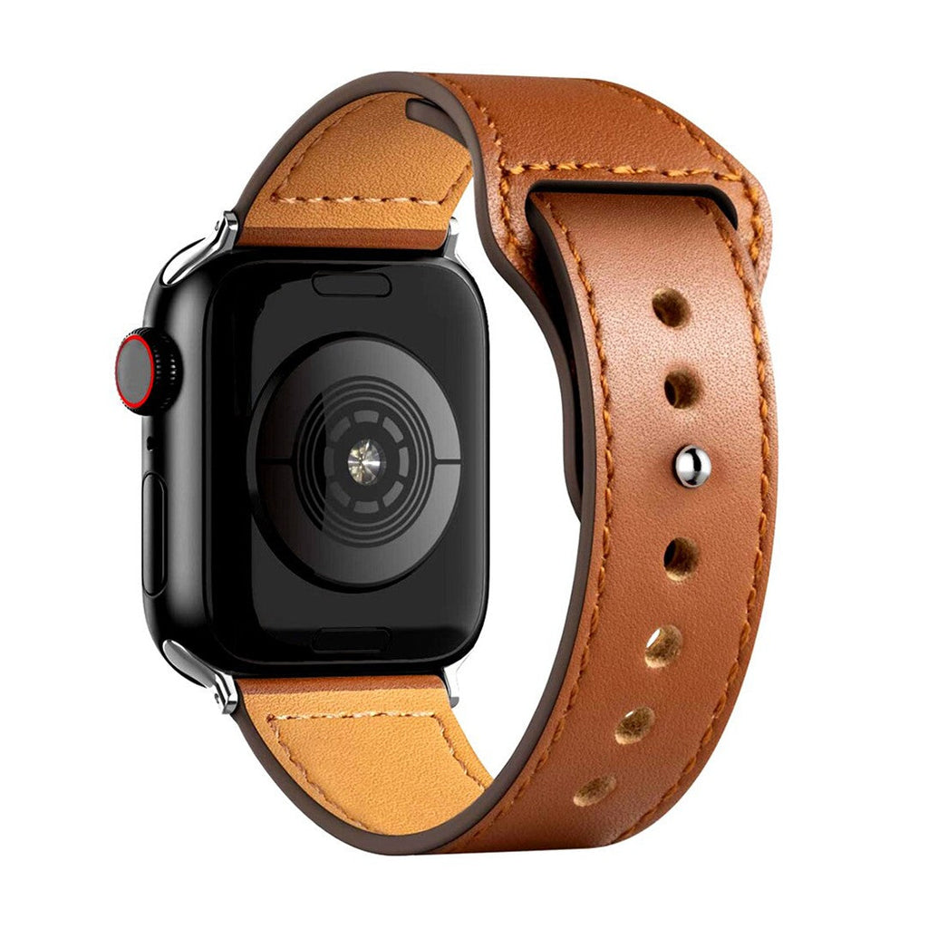 Aurevra Sport Leather Apple Watch Strap – Timeless Leather Comfort