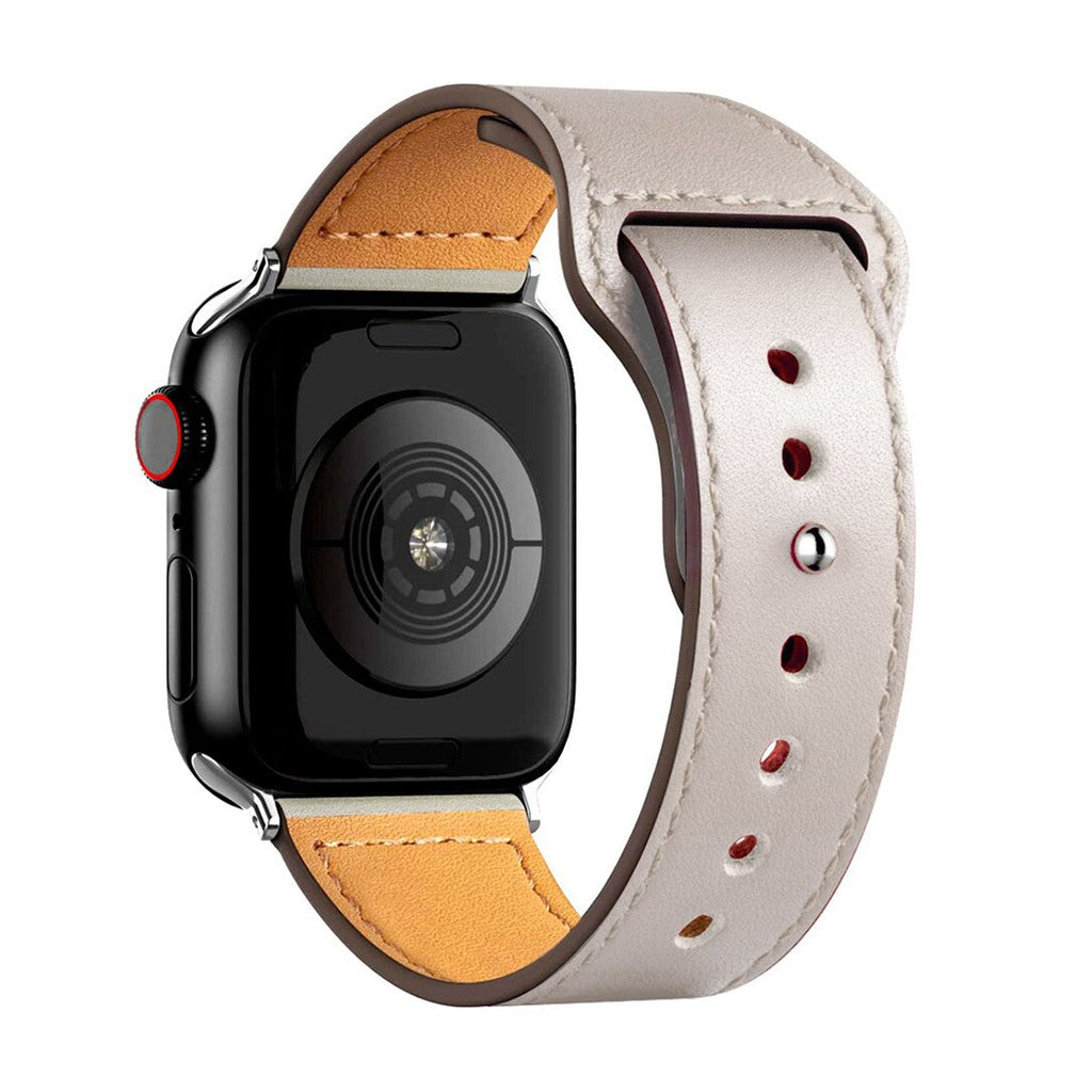 Aurevra Sport Leather Apple Watch Strap – Timeless Leather Comfort