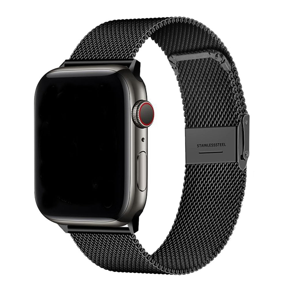Aurivelle Milanese Buckle Apple Watch Strap – Polished Mesh Design