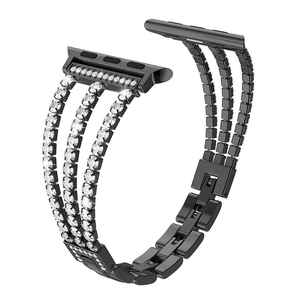 Fioralis Precious Diamond Bracelet Apple Watch Band – Triple Stripe Zirconia Design