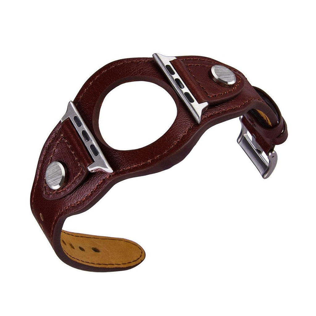 Fiorence Leather Bund Apple Watch Strap – Anti-Slip Genuine Leather