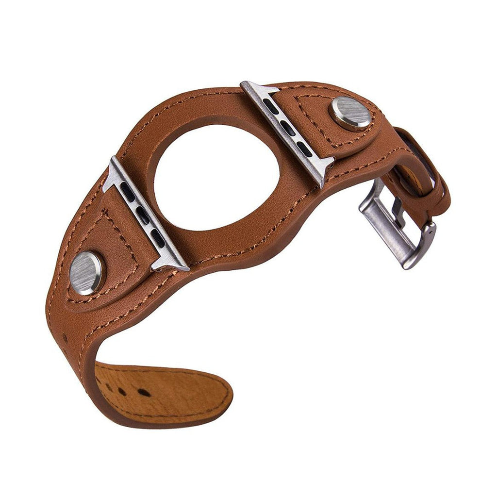 Fiorence Leather Bund Apple Watch Strap – Anti-Slip Genuine Leather