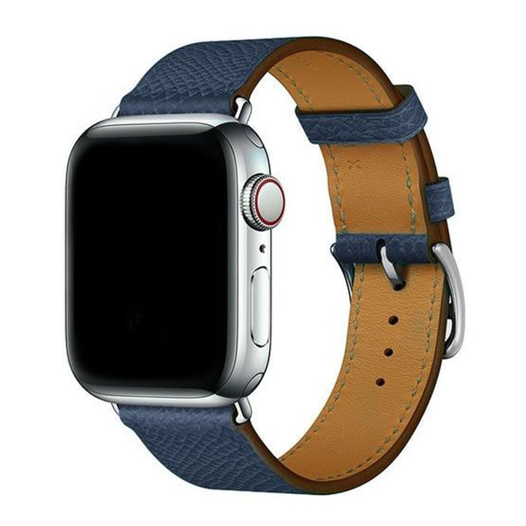 Marcivelle Single Tour Leather Apple Watch Band – Genuine Leather with Steel Buckle