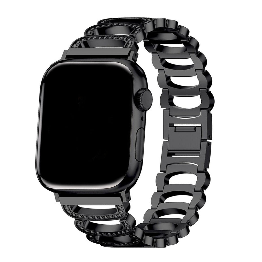 Seraphine Amber Bracelet Apple Watch Band – Stainless Steel with Cubic Zirconia
