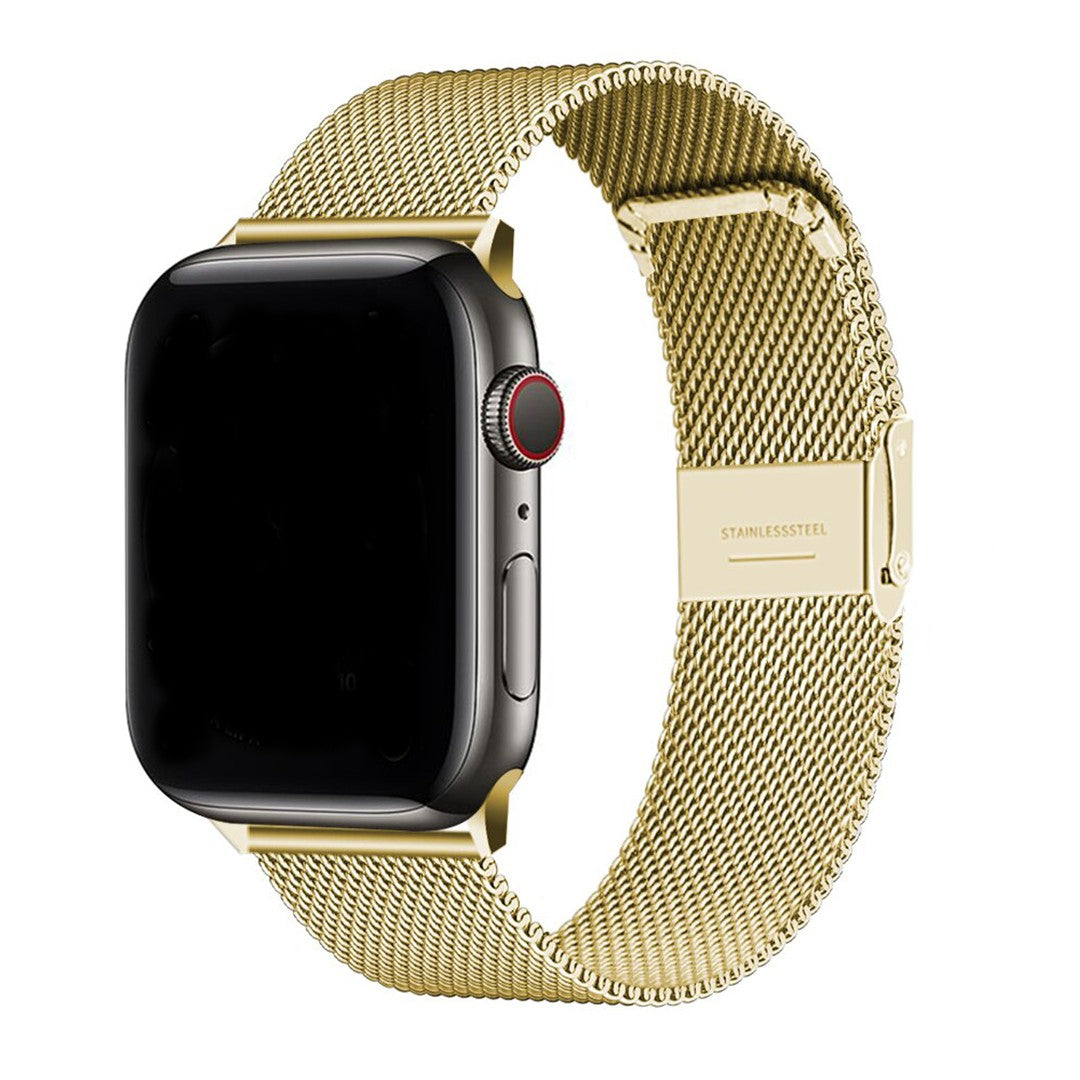 Seravine Milanese Buckle Apple Watch Band – Classic Mesh Stainless Steel