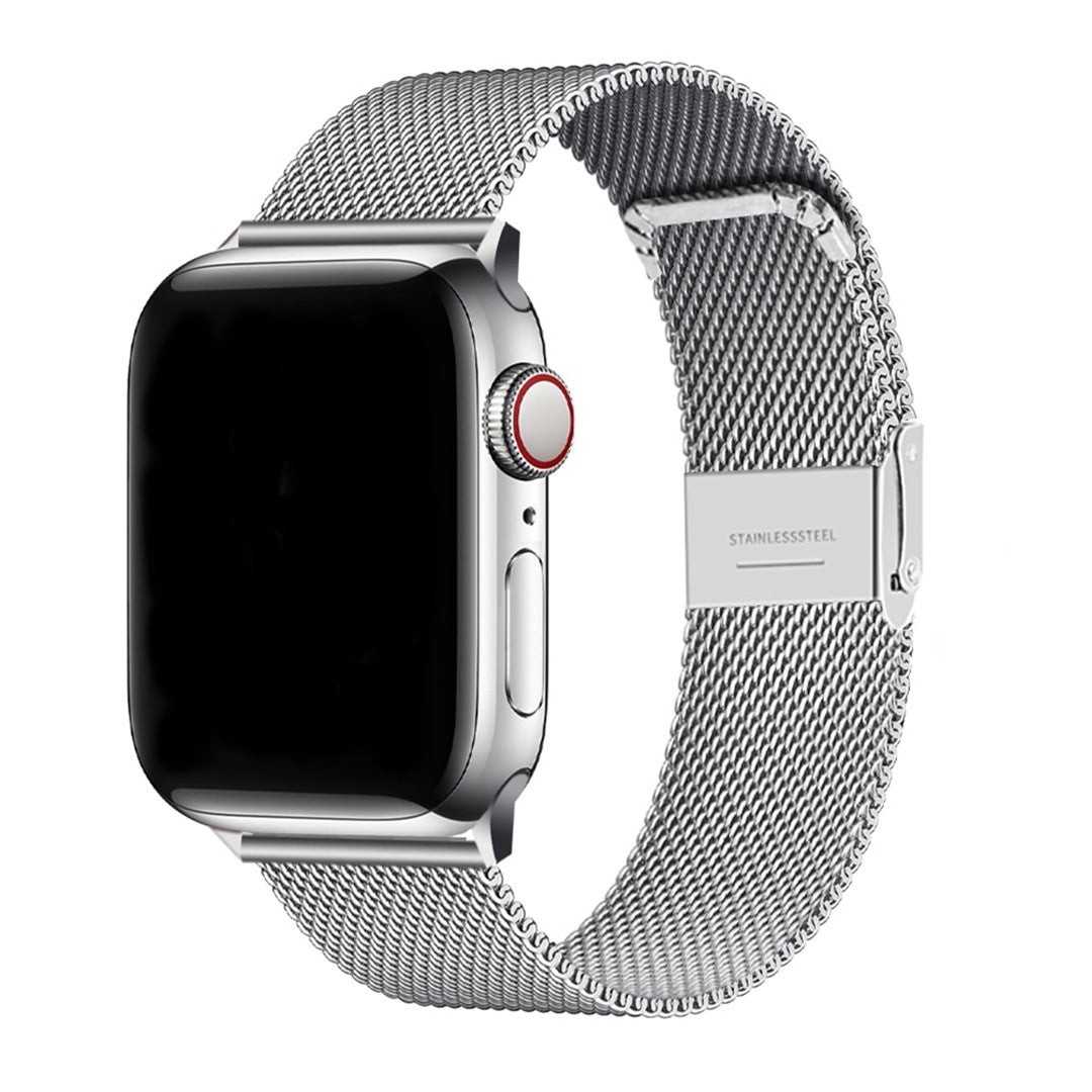 Seravine Milanese Buckle Apple Watch Band – Classic Mesh Stainless Steel