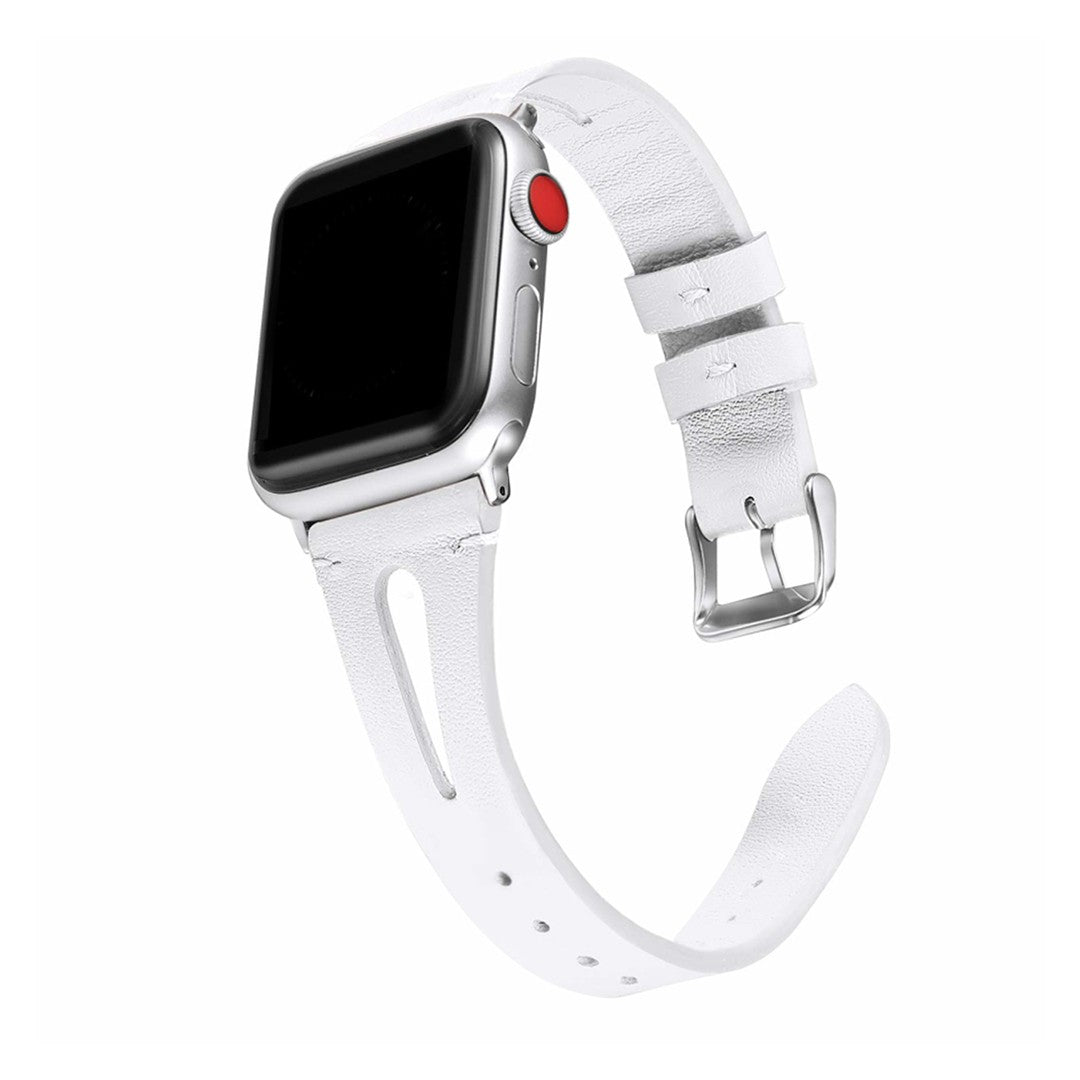 Veloura Slim Leather Apple Watch Strap – Elegant Genuine Leather