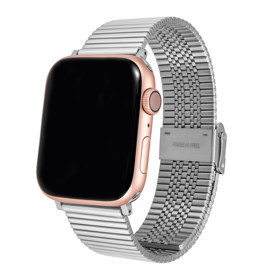 Vionara Linear Link Apple Watch Strap – Sleek Stainless Steel Design