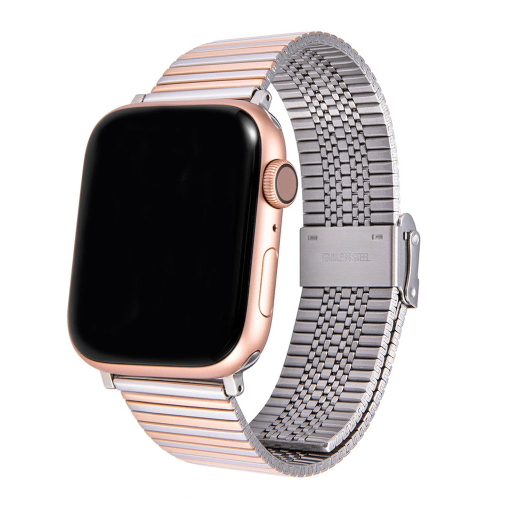 Vionara Linear Link Apple Watch Strap – Sleek Stainless Steel Design