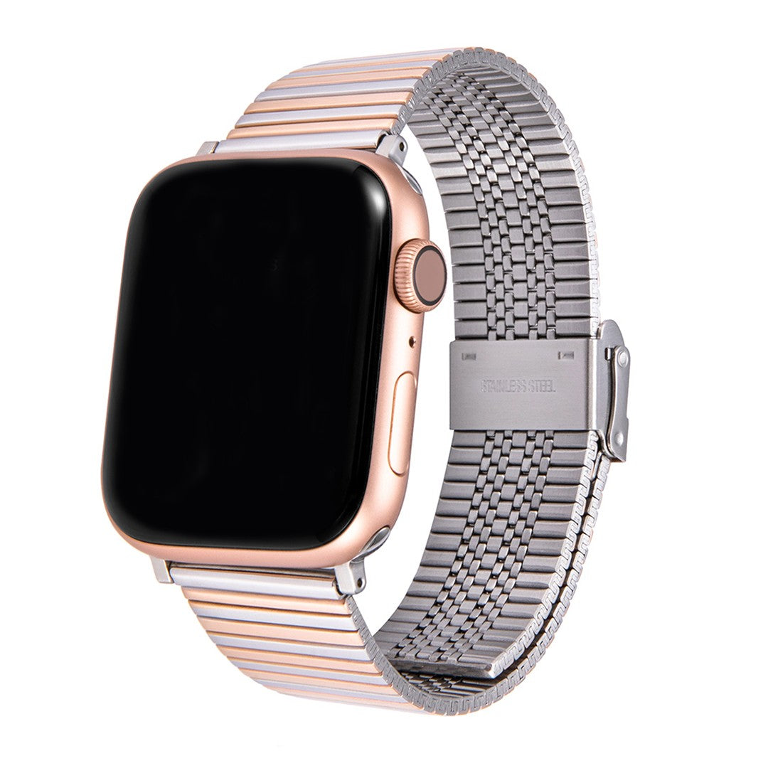 Vionara Linear Link Apple Watch Strap – Sleek Stainless Steel Design