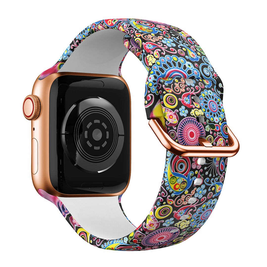 Virelia Printed Silicone Apple Watch Strap – Stylish Patterned Silicone