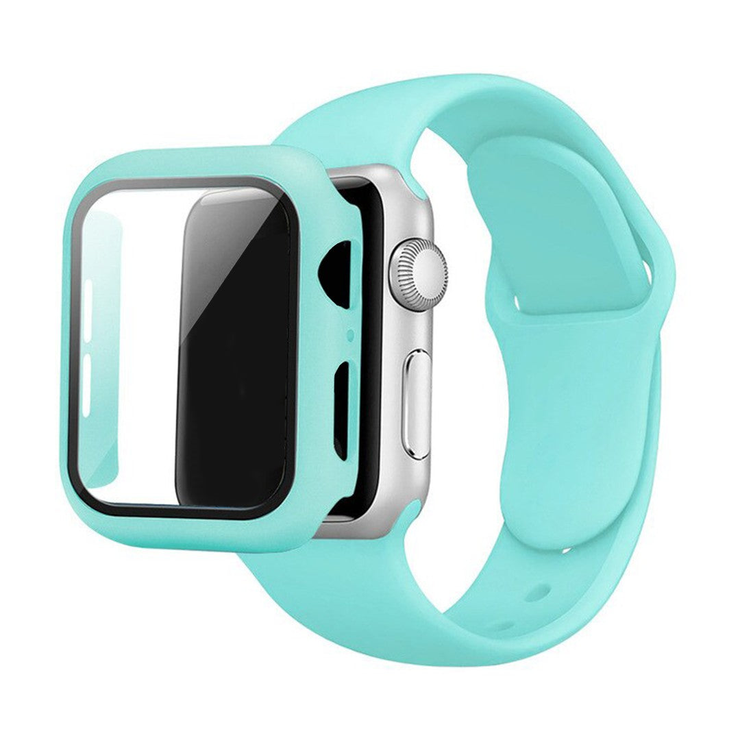 Virelia Sporty Apple Watch Strap with Case – Protective Silicone Design