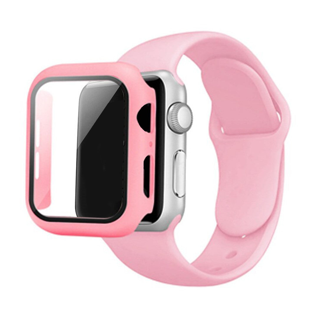 Virelia Sporty Apple Watch Strap with Case – Protective Silicone Design