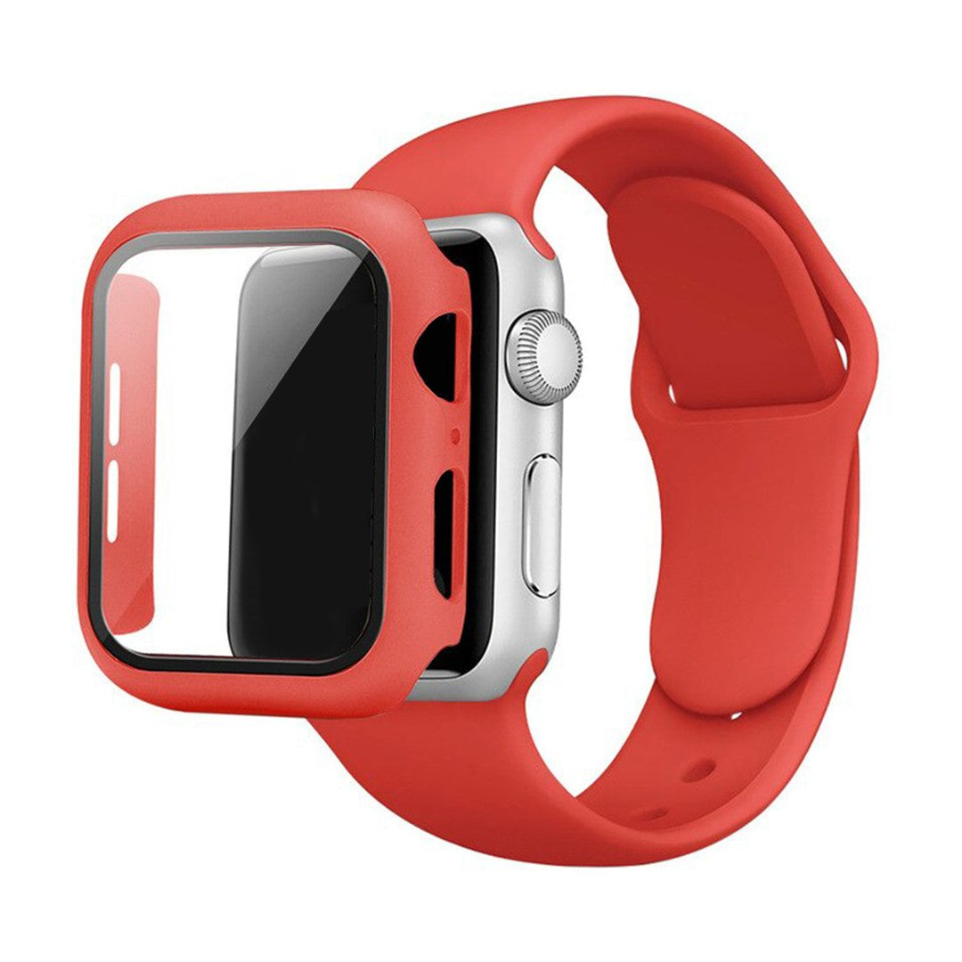 Virelia Sporty Apple Watch Strap with Case – Protective Silicone Design