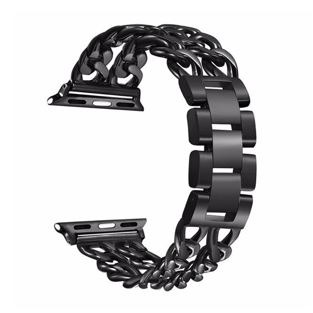 Virella Lux Double Chain Link Apple Watch Strap – Elegant Steel Design